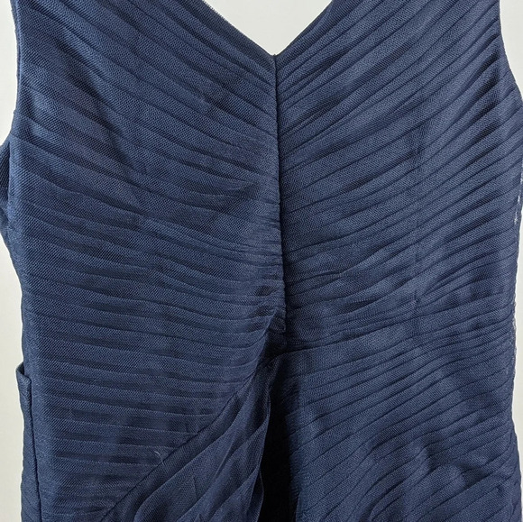 $250 LAUREN RALPH LAUREN Evening  Shirred Tulle Fit & Flare Sleeveless Dress 10 - Picture 10 of 12